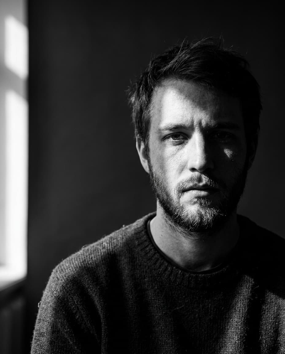 Dramatisches Charakterportrait im Seitenlicht