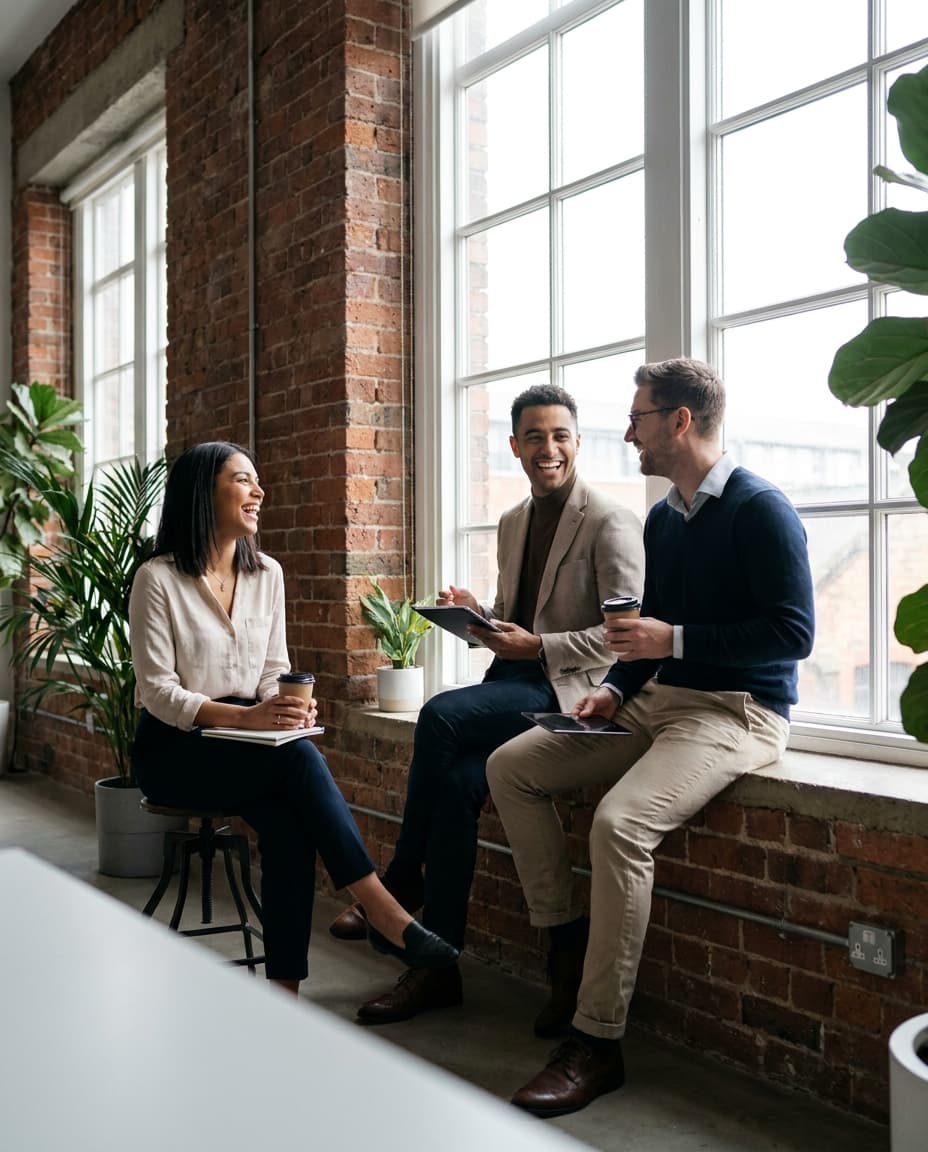 Team-Portrait im Loft-Büro